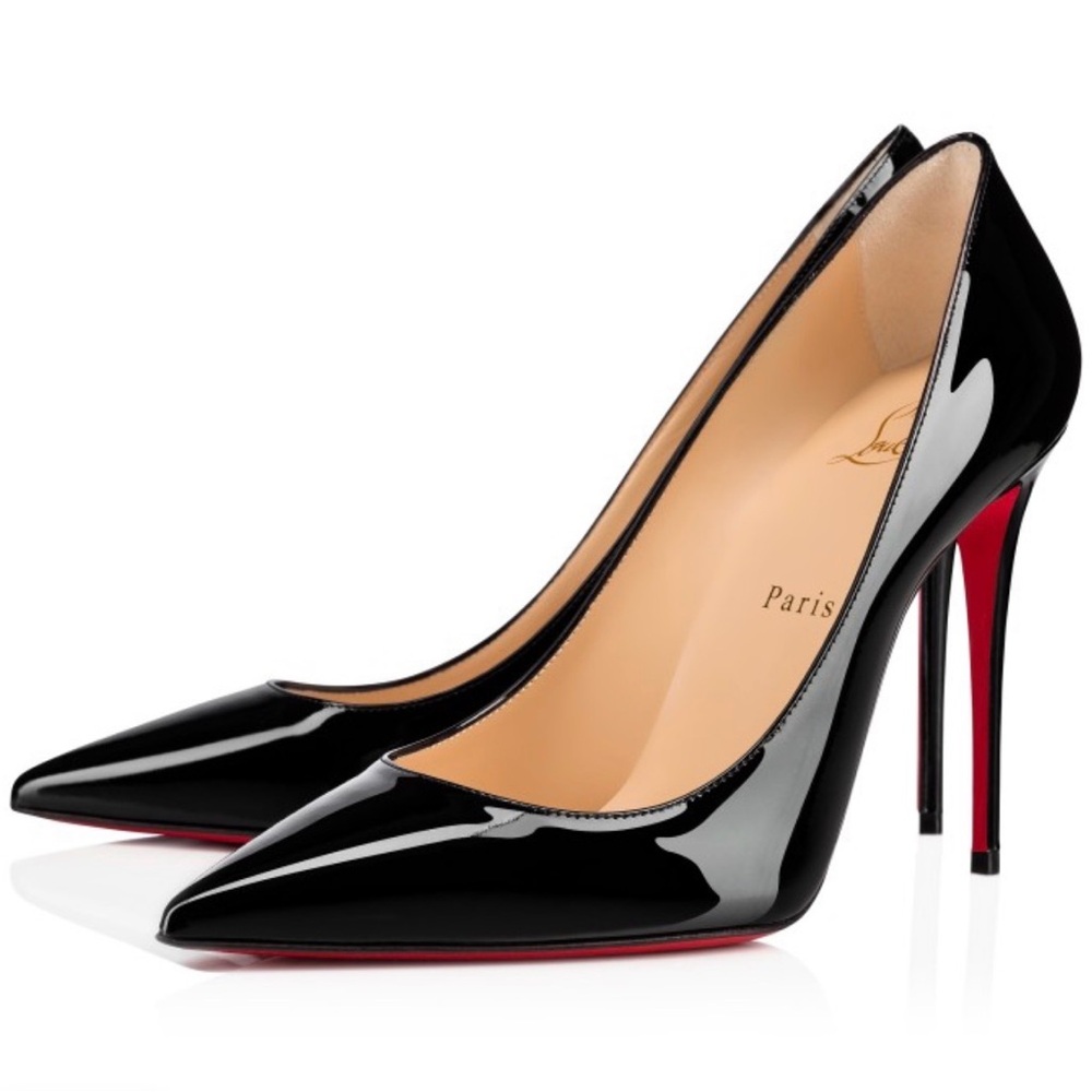 Black Patent Leather Stiletto Heels